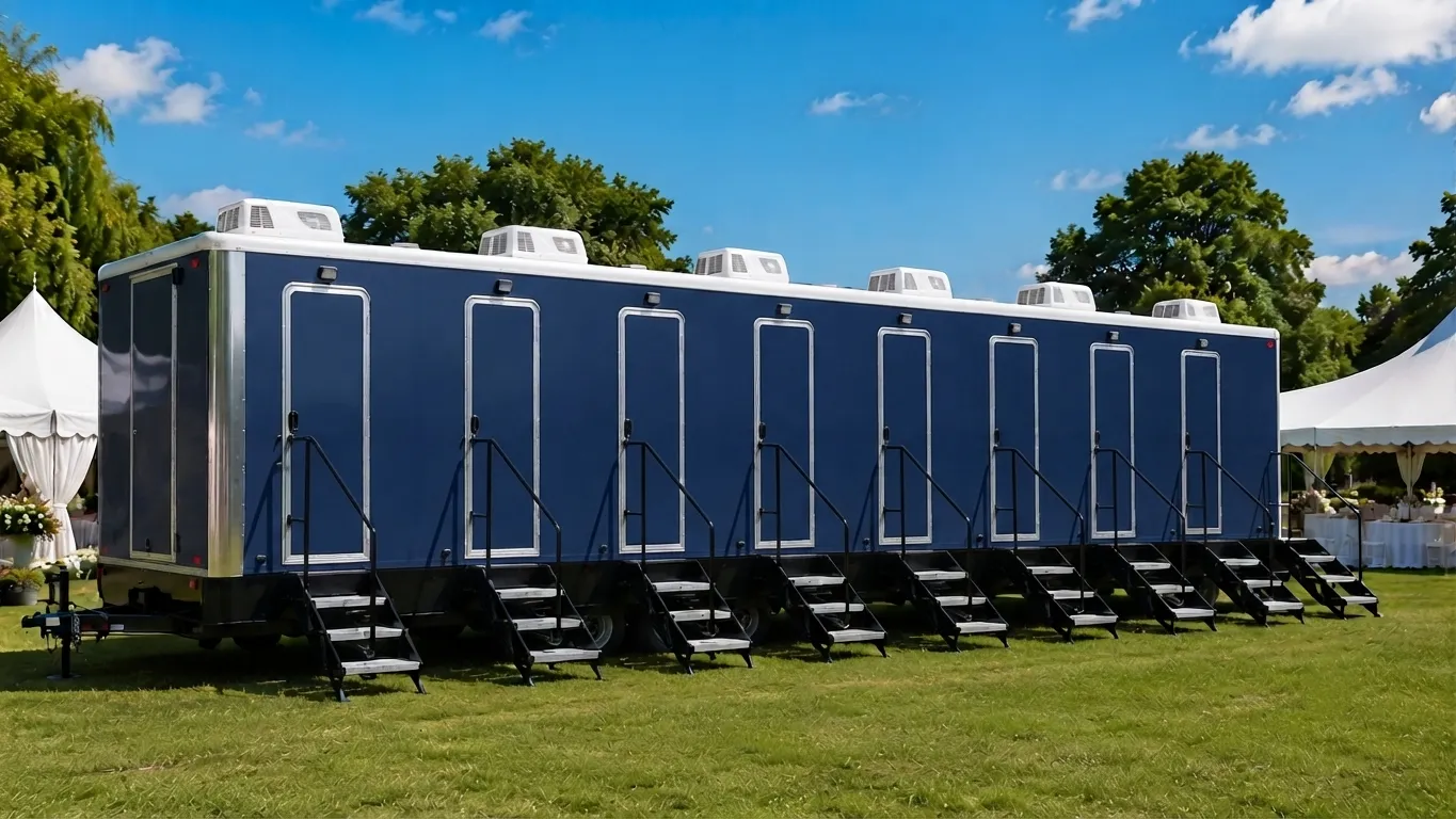 8 Stall Restroom Trailer in Plano, TX