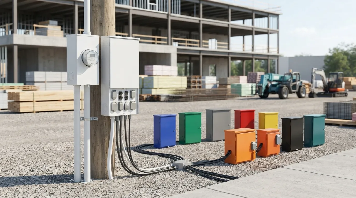Temporary Power Pole in Plano, TX